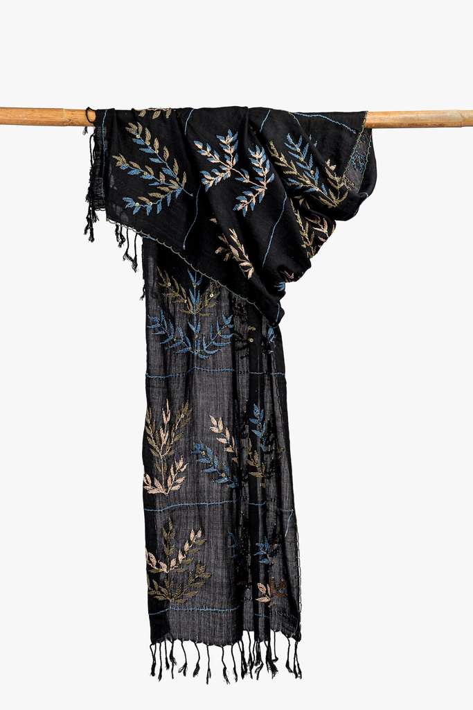 SS- 2302003 - Cotton Shawl 60x30 cm - LE2650,-GREY (4).webp