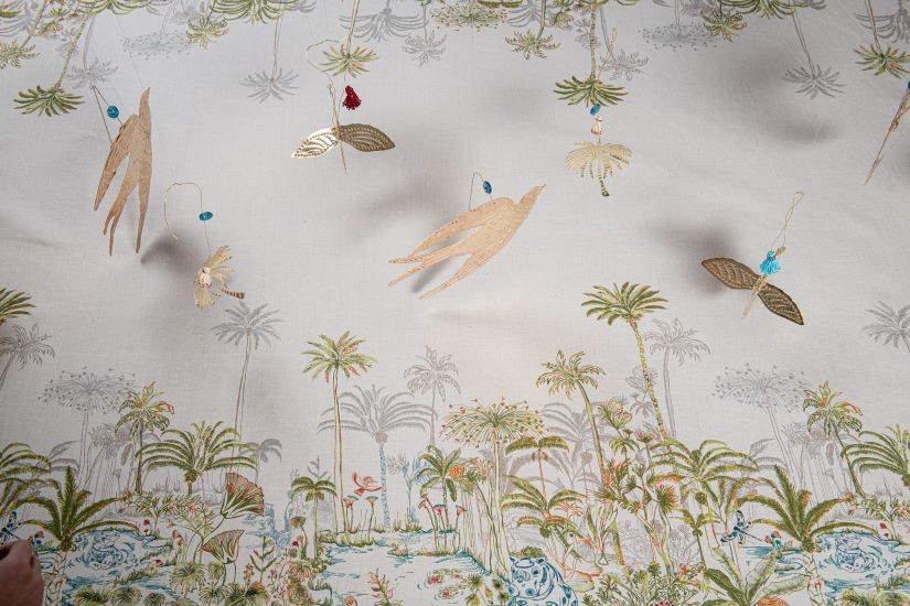 Tablecloth Pharaohs Print-1.70*1.70 مفرش طباعه نخل