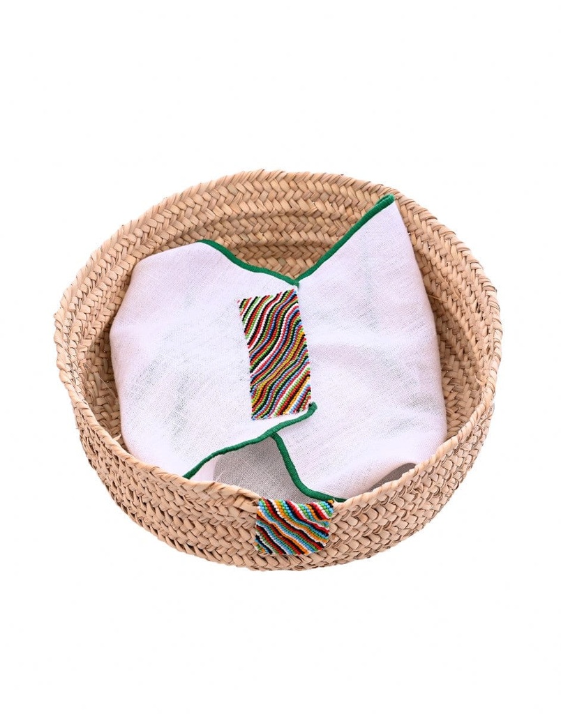 [890697] Bread Bskt Linen Towel-طبق عيش فوط كتان