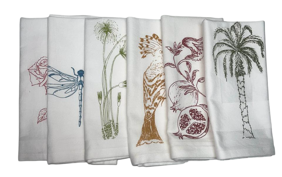 Misc. Napkins Printed Set 6 -  طقم فوط سفرة مطبوعة