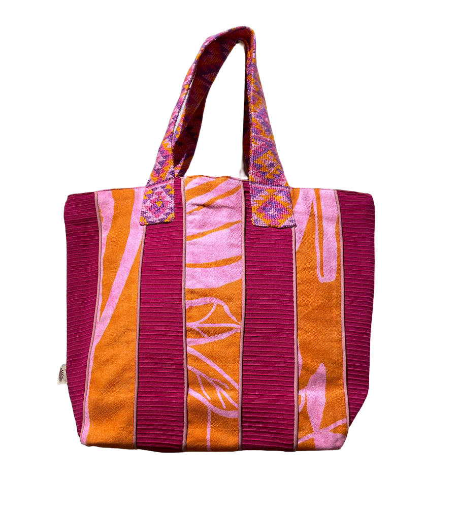 Bag Embroidered Handle NS - شنطه يد مجدول