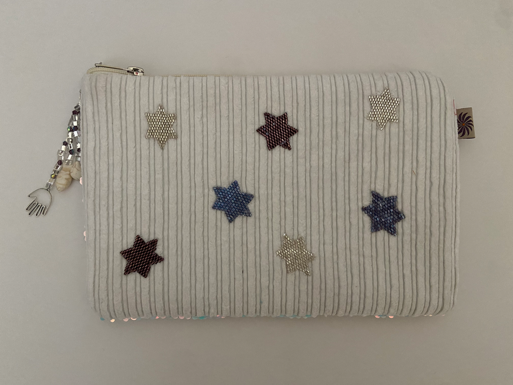 Purse Terter Stars-بوك ترتر ابيض نجوم