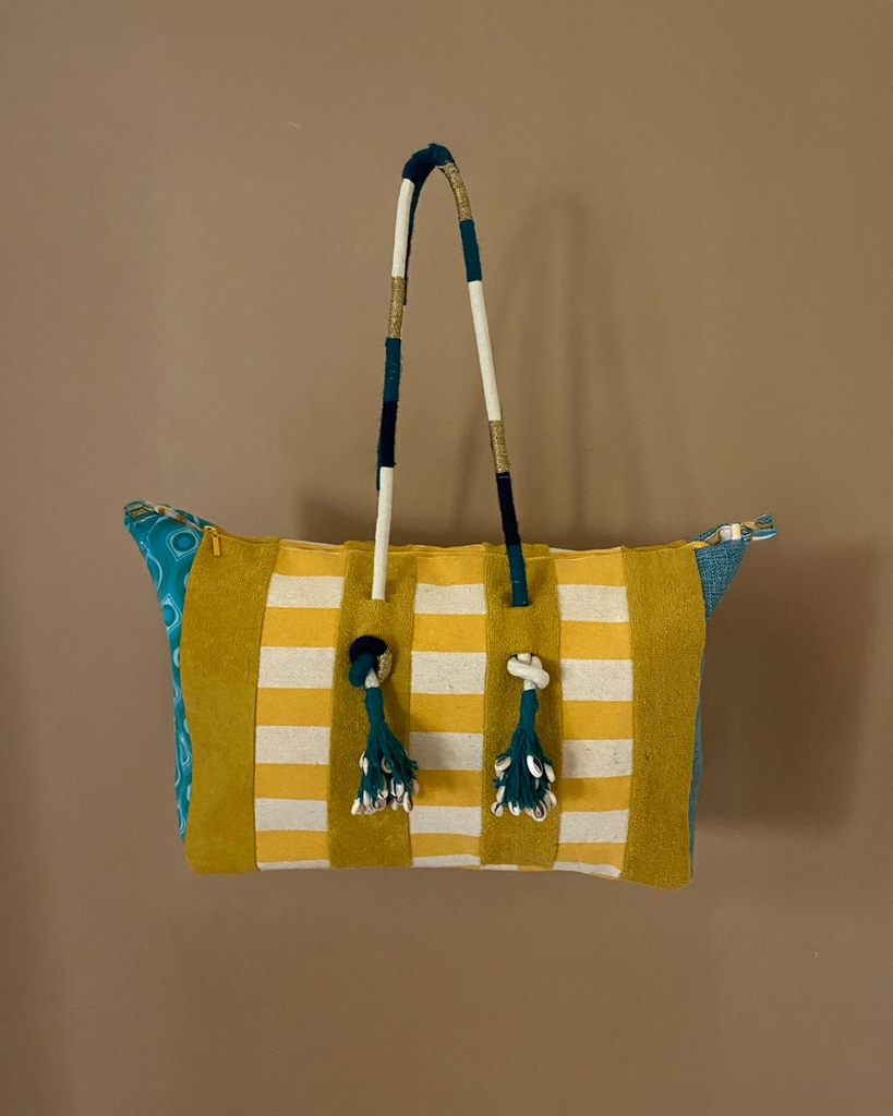 [801061] L.Yellow Beach Bag-شنطة كبيره اصفر