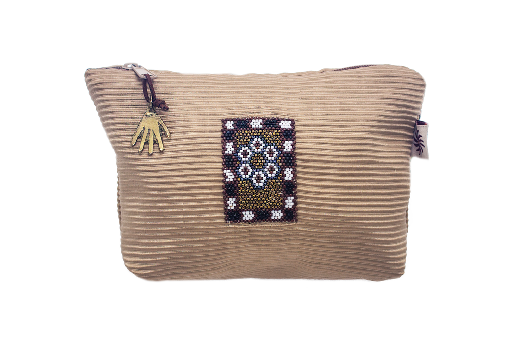 [8907428] Purse Beads Ribbed fabric