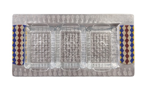 [720325] Aluminum S.Mezza Tray-صنيه بولات زجاج صغيره