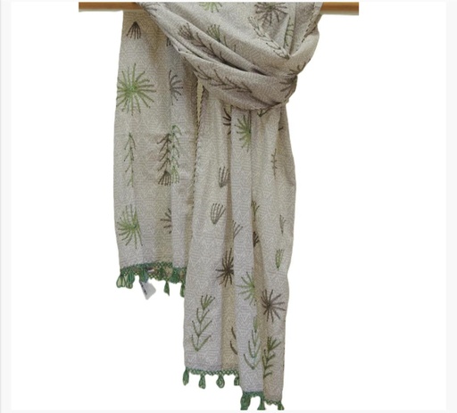 Shawls-Kofeya SS Voile - كوفيه شراشيب2*0.50