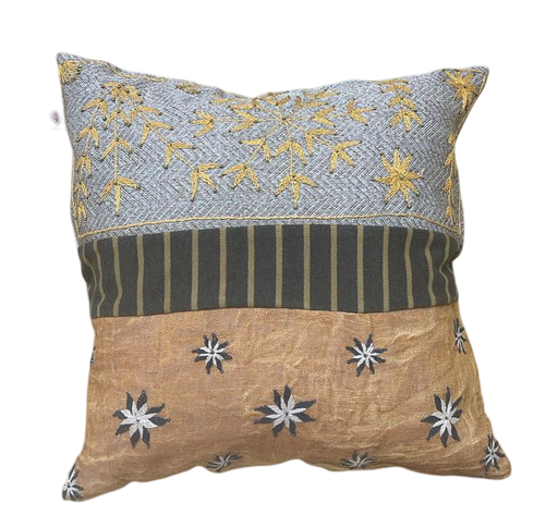 [234121] PC SS Yellow/brown mix 50x50  خددية عواد اصفر/بني